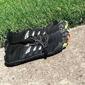 Black stretchy water shoes